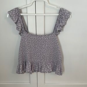 Forever 21 Purple Floral Top